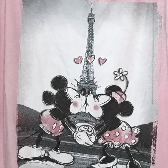 Disneyland/Disney World Minnie & Minnie Gray, Pink, Eiffel Tower Tshirt XXL - Picture 2 of 6